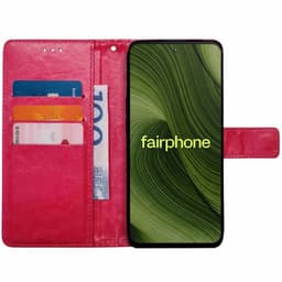 Wallet cover 3-kort Fairphone 6 - Lyserød