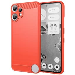 Børstet silikondeksel Nothing CMF Phone 2 Pro - Coral
