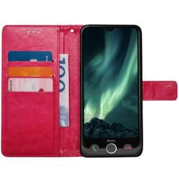 Wallet cover 3-kort Doro Aurora A31 - Lyserød