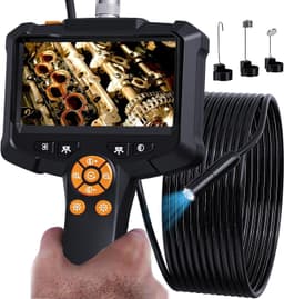NÖRDIC 5m Endoskopkamera med 8 LED-lampor, 4,3"" 1080P HD skärm, IP67 vattentätt