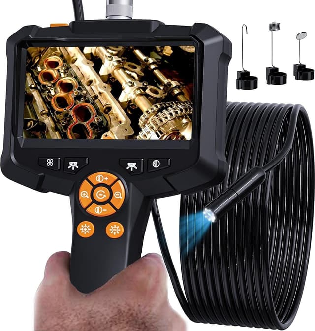 NÖRDIC 5m Endoskopkamera med 8 LED-lampor, 4,3"" 1080P HD skärm, IP67 vattentätt