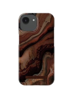 Printed Case iPhone 13 / 14 / 16e / 17e Dark Amber Marble