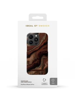 Printed Case MagSafe iPhone 14 Pro Dark Amber Marble
