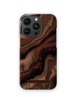Printed Case MagSafe iPhone 14 Pro Dark Amber Marble