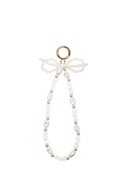 Phone Wristlet Strap Pearl Bow