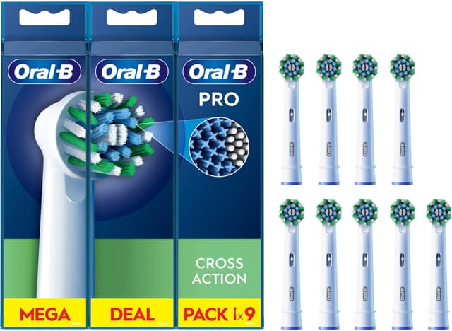 Oral-B Pro Cross Action tandborsthuvud 018913 (9-pack)