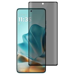 2-PAK SKALO Motorola Edge 60 Pro 5G Privacy Hærdet Glas Skærmbeskyttelse - Sort