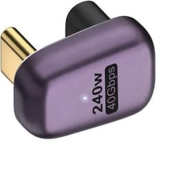 NÖRDIC USB4 kulmikas sovitin uros-naaras 40G 8K60Hz PD100W