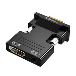 HDMI-hun til VGA-han-adapter med AUX-udgang