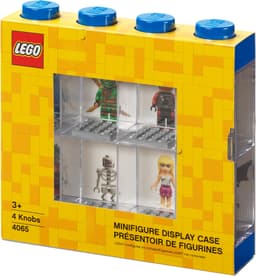 LEGO minifigur visningskabinett (8 rom, blå)