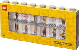 LEGO Minifigur udstillingsæske (16 rum, grå)