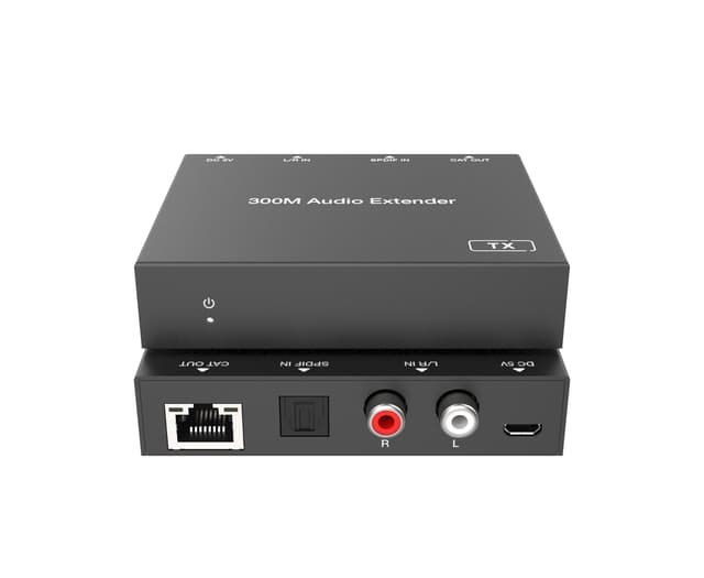 NÖRDIC SPDIF RCA L/R lydforlænger 300m CAT6