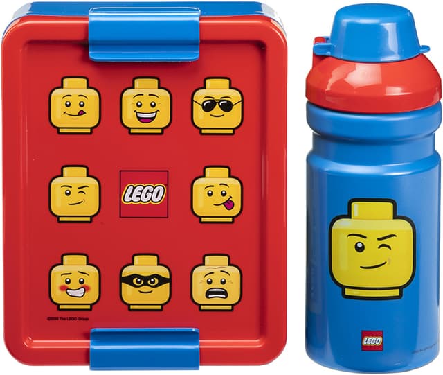 LEGO matlåda och flaska