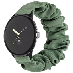Kompatibel med Google Pixel 2 Smartwatch Scrunchie Urrem - Stilfuld og komfortabel erstatningsrem i stof Grøn