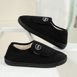 Mysiga fleecefodrade tofflor för män och kvinnor, halkfria inneskor /