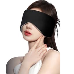 Svalkande och värmande 2-i-1-sömnmask med full täckning Svart+grå