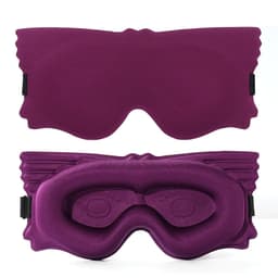 3D Konturert Soveøyemaske - Ultimat Lysblokkering Sort