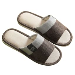 Pars Anti-Slip linetofflor för alla årstider kaffe S