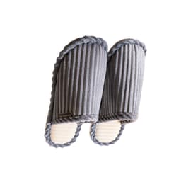 Innendørs bomullstøfler for menn, 2 par Grå 45