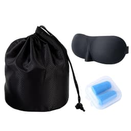 3D sovemaske-sett med ørepropper og reisepose