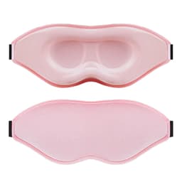 Søvnmaske, 3D-kontureret øjenmaske til at sove med ørepropper Lyserød