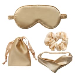 Silk-Like Sleep Eye Eye Mask 4-osainen setti äärimmäiseen mukavuuteen Aprikoosi