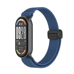 MAGNETISK LUKKING FLETTET ELASTISK REM FOR XIAOMI 10/9/8 - MED METALLHODE Lysegrå