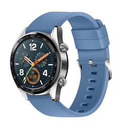 Silikone Twill Rem til compatible with Huawei GT4, compatible with Samsung Galaxy Watch 4 og compatible with Garmin - Komfortabel og Stilfuld Blå 22 mm