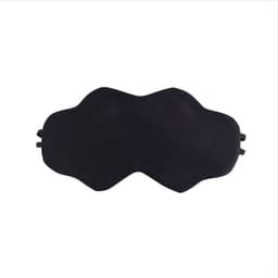 Justerbar dobbeltsidig silkesøvnmaske for reiser Sort