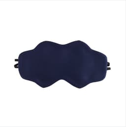 Justerbar dobbeltsidig silkesøvnmaske for reiser Marineblå