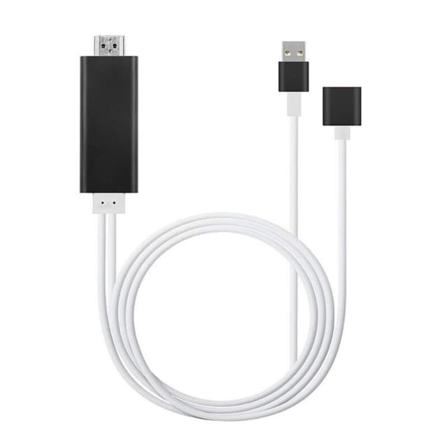 Universaali USB-HDMI-sovitin iPhonelle ja Androidille - musta ...