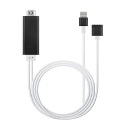 Universaali USB-HDMI-sovitin iPhonelle ja Androidille - musta