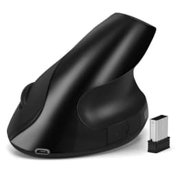 Langaton ergonominen tietokonehiiri, USB - musta