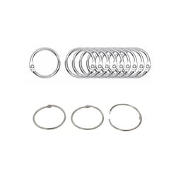 Oplukkelige gardinringe / metalringe 10 stk Sølv 15 mm