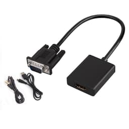 VGA -HDMI -yhteensopiva sovitin äänikaapelilla