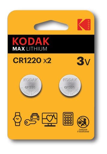 Max lithium CR1220 battery (2 pack)