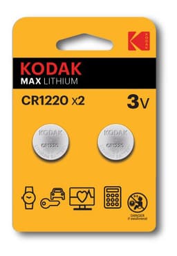 Max lithium CR1220 battery (2 pack)
