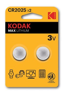 Max lithium CR2025 battery (2 pack)