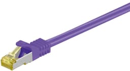 RJ45 patchkabel CAT 6A S/FTP (PiMF), 500 MHz, med CAT 7 råkabel, fiolett