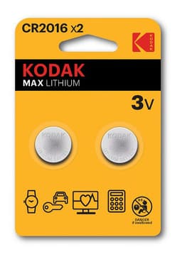 Max lithium CR2016 battery (2 pack)
