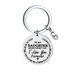 Avaimenperä tunnisteella ""To my Daughter"" (Tyttärelleni) Ruostumaton teräs
