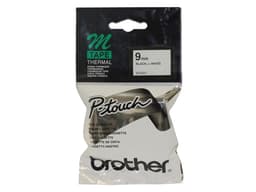 M-K221 tape 9mm sort / hvid