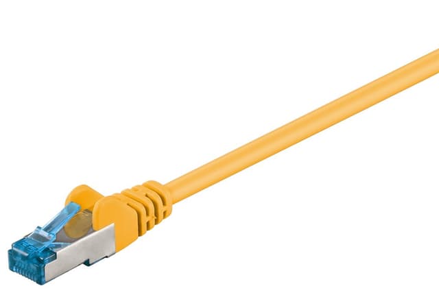 Patchkabel CAT 6A, S/FTP (PiMF), gul, 7,5 m