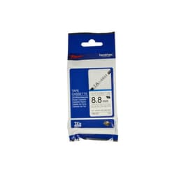 HSe -teippi 8,8 mm x 1,5 m, musta / valkoinen