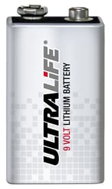 9V Battery, Lithium, 10-year Ultra Life, white