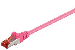 Patchkabel CAT 6, S/FTP (PiMF), magenta, 0,5 m