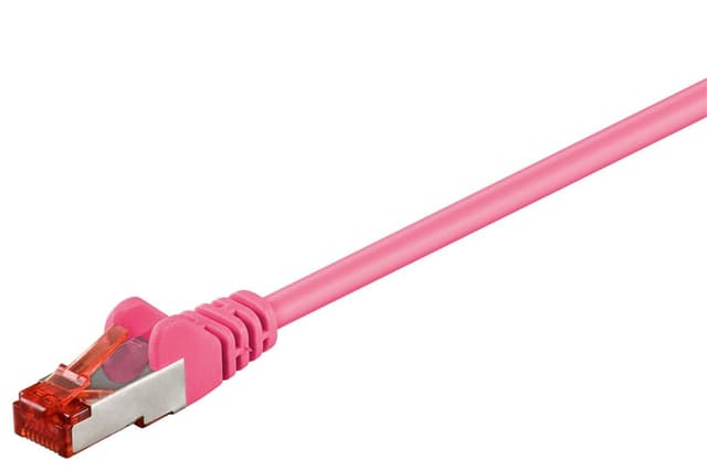 Patchkabel CAT 6, S/FTP (PiMF), magenta, 0,25 m