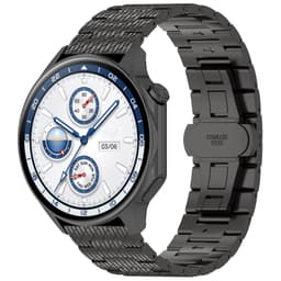 Teksturert stålstropp for Garmin Forerunner 165/165 Music/168/168 Music/D2 Air X10/Bounce/vivoactive 5/Active 5/VivoMove Trend/venu SQ2/vivomove sport/Venu 2 Plus/approach S40/Forerunner 158 Sort 20mm