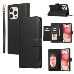 Multifunksjonelt speilkortholder lommebok telefondeksel 15PRO