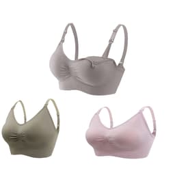Amnings-BH, 3-pack, (grön + rosa + kaffe) M